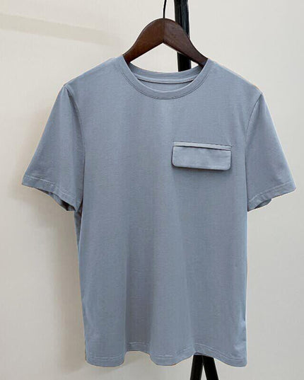 Damski T-shirt oversize klasyczny z klapką