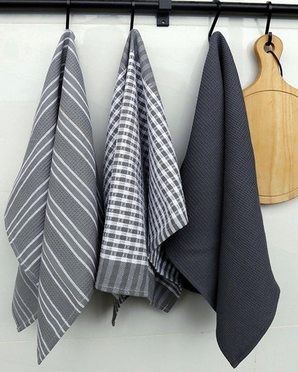 Ręcznik kuchenny w szarych kolorach we wzory