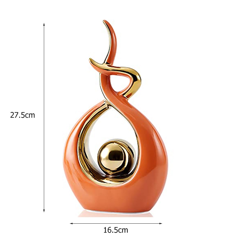 Figurka dekoracyjna ceramiczna abstrakcyjny wzór