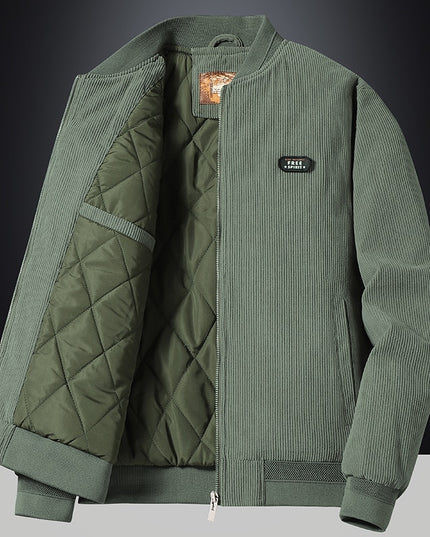 Męska kurtka zimowa sztruksowa z ociepleniem