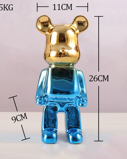 Figurka dekoracyjna ceramiczna kolorowy miś