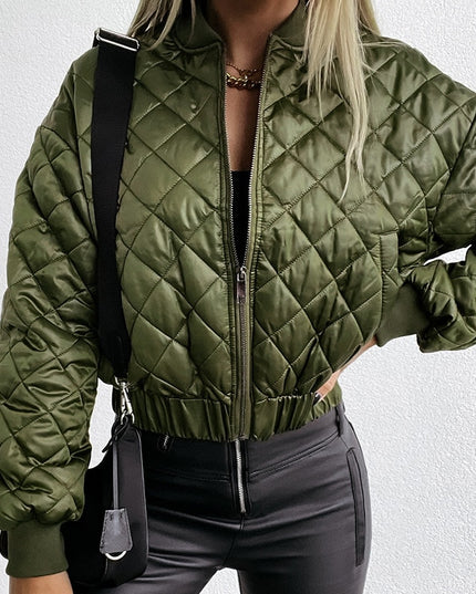 Damska kurtka przejściowa bomberka pikowana