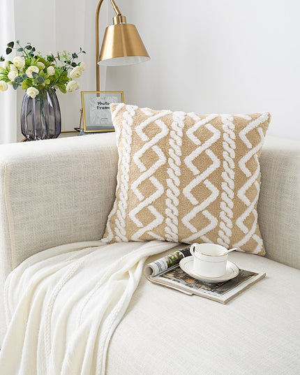 Poszewka na poduszkę z tłoczonym wzorem w pastelowych kolorach