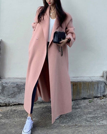 Damski płaszcz oversize długości do kostek