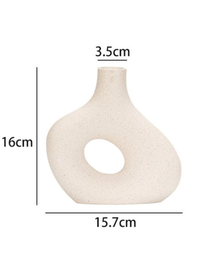Wazon ceramiczny okrągły z wycięciem w środku