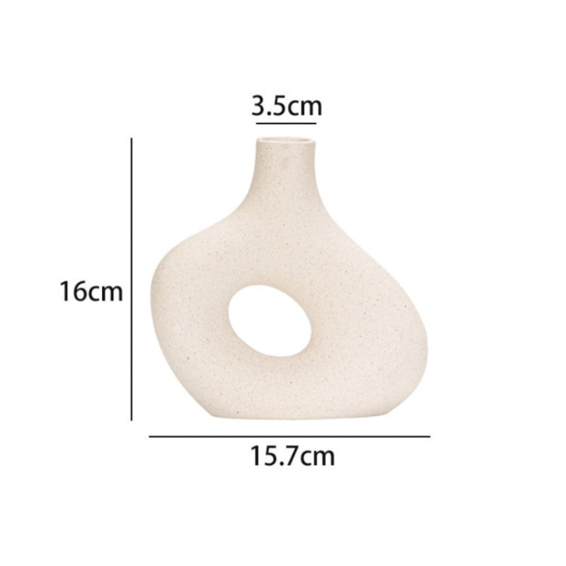 Wazon ceramiczny okrągły z wycięciem w środku