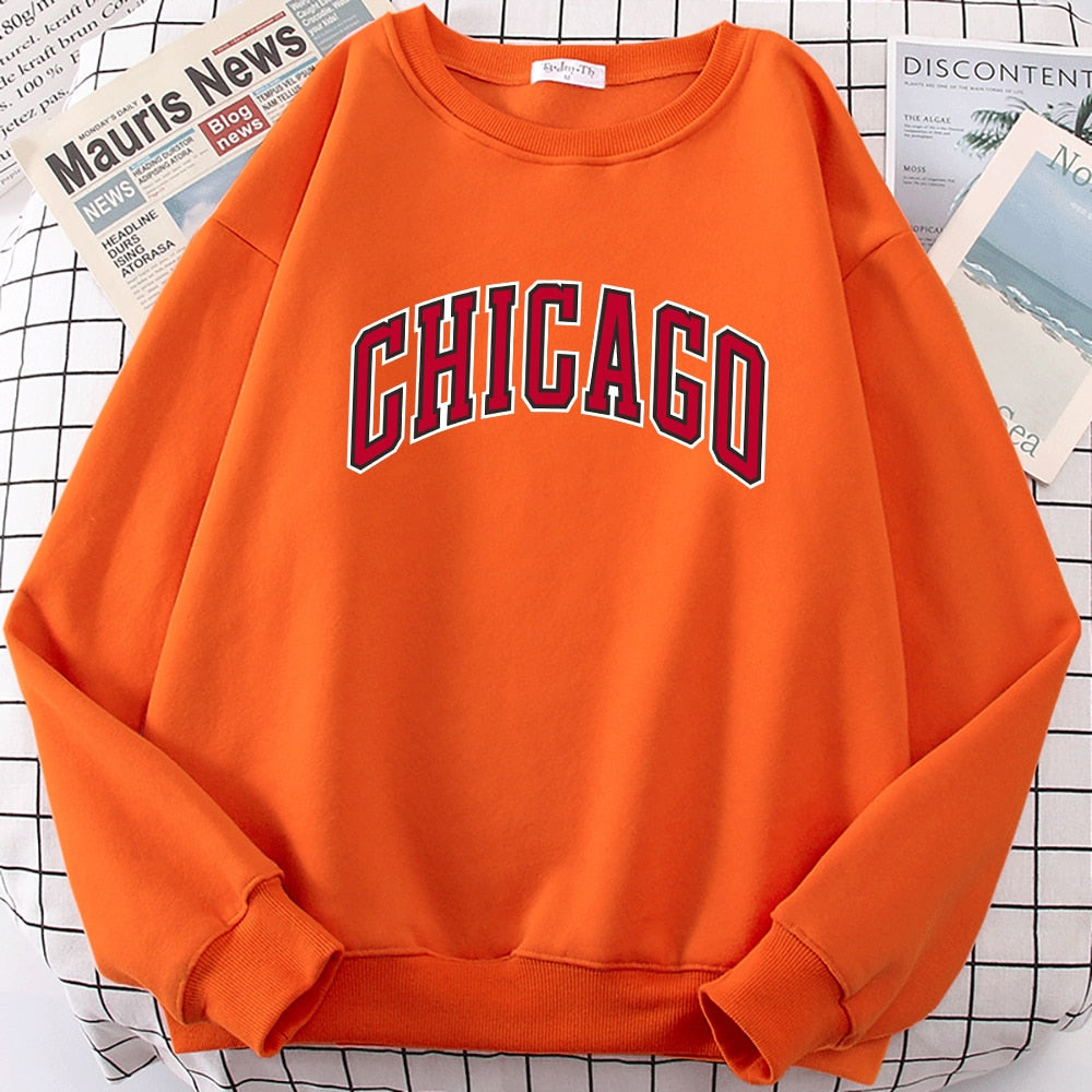 Męska bluza bez kaptura z napisem CHICAGO