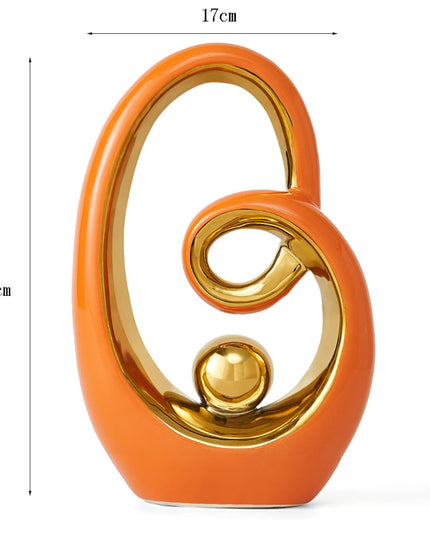 Figurka dekoracyjna ceramiczna abstrakcyjny wzór