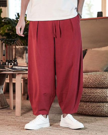 Męskie eleganckie spodnie z szerokimi nogawkami