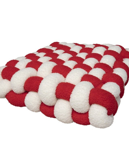 Poduszka dekoracyjna pluszowa węzeł