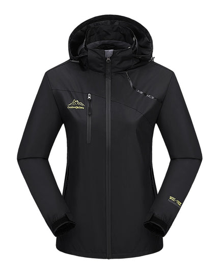 Damska kurtka przejściowa przeciwdeszczowa z kapturem