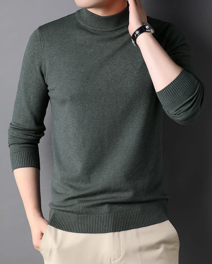 Męski klasyczny sweter z półgolfem