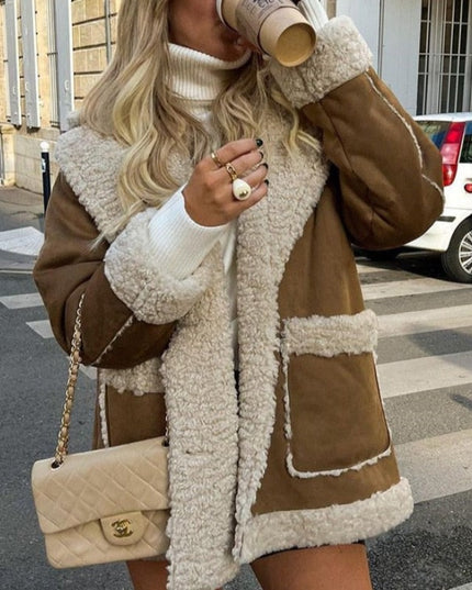 Damska kurtka zimowa pilotka z kożuszkiem