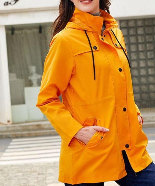 Damska kurtka przejściowa pomarańczowa