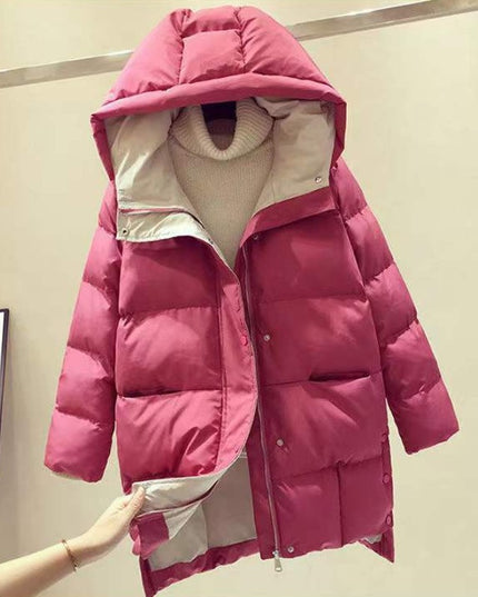 Damska kurtka zimowa ocieplana z kapturem