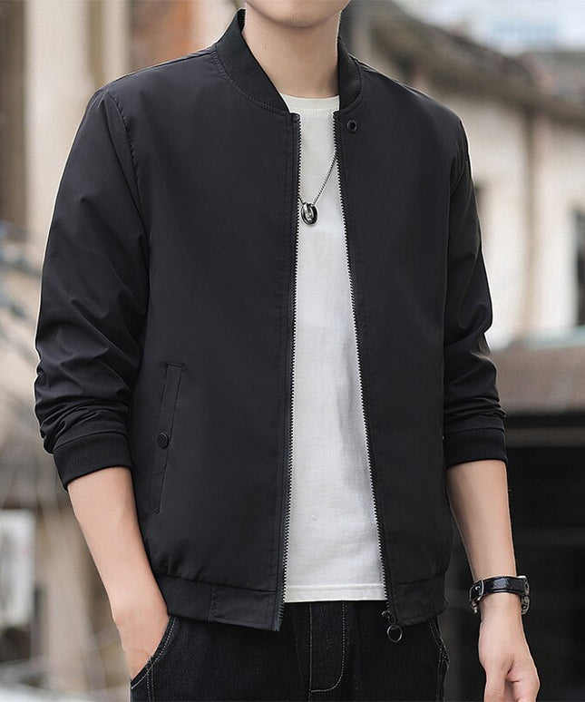 Męska kurtka przejściowa bomberka klasyczna o prostym kroju