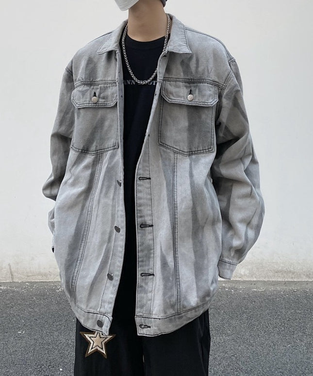 Męska kurtka jeansowa klasyczna oversize