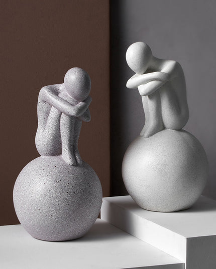 Figurka dekoracyjna motyw postaci minimalistyczny styl