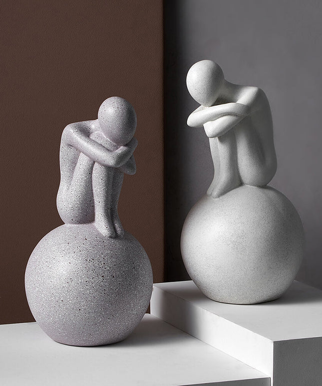 Figurka dekoracyjna motyw postaci minimalistyczny styl