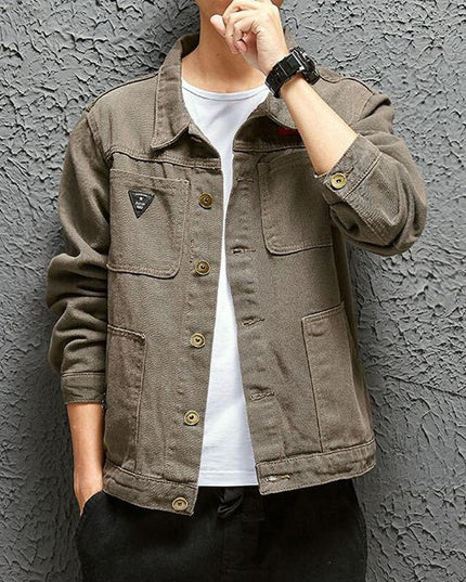 Męska kurtka jeansowa klasyczna luźna