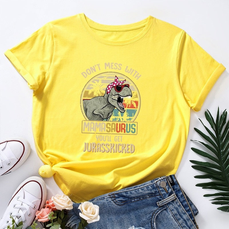Damski T-shirt klasyczny z nadrukiem dla mamy