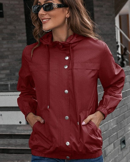 Damska kurtka przejściowa zapinana na zatrzaski