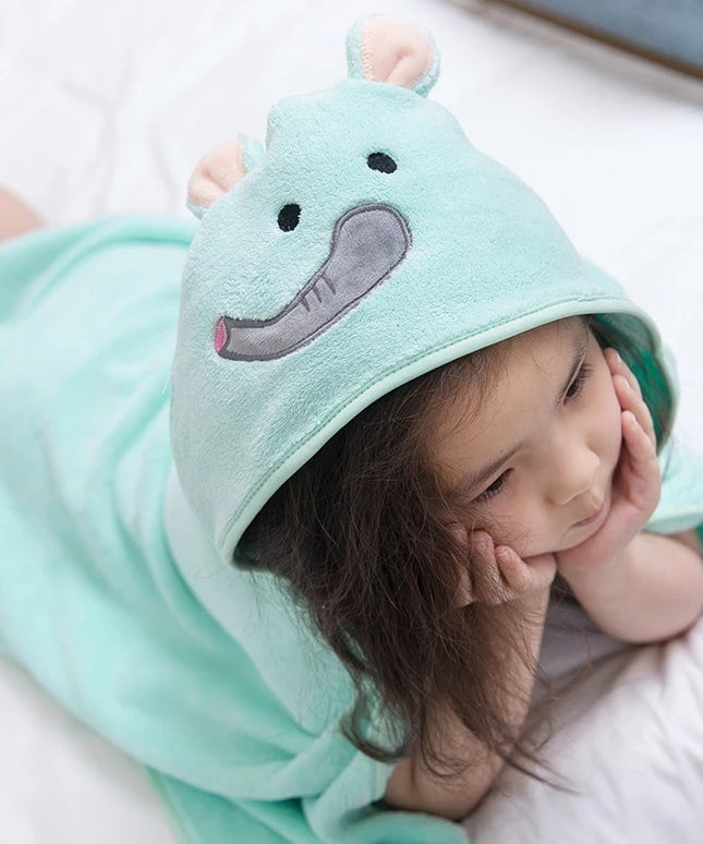 Ręcznik dziecięcy z kapturem ze zwierzątkami