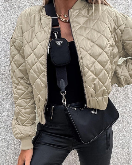 Damska kurtka przejściowa bomberka pikowana