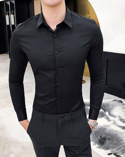 Męska koszula gładka o dopasowanym kroju