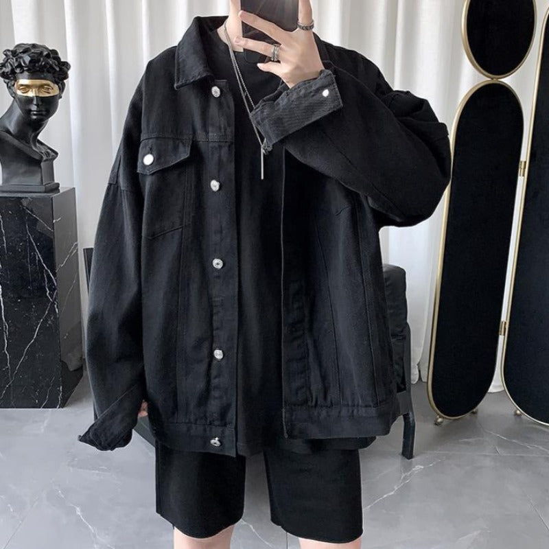 Męska kurtka jeansowa klasyczna oversize