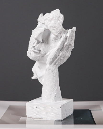 Figurka dekoracyjna rzeźba vintage motyw twarzy