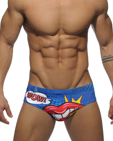 Slipy męskie z kolorowym nadrukiem