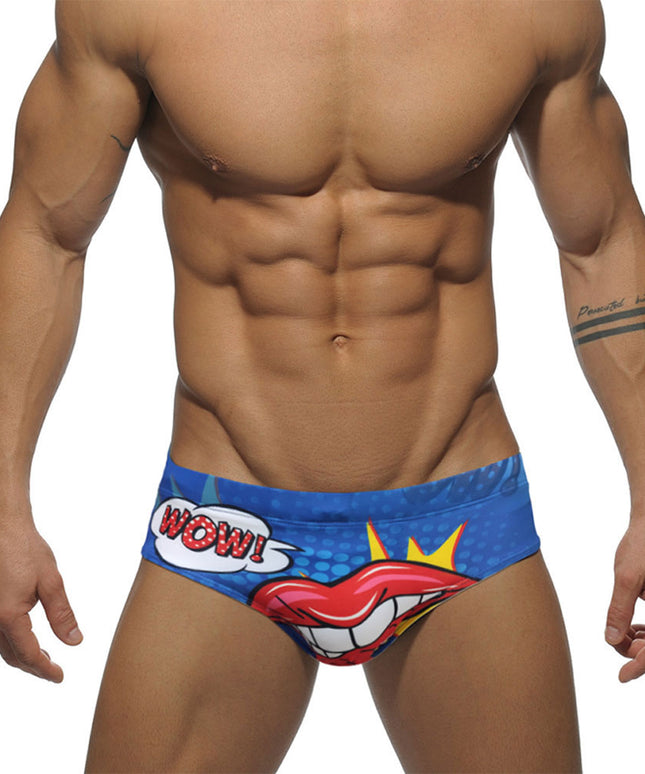 Slipy męskie z kolorowym nadrukiem