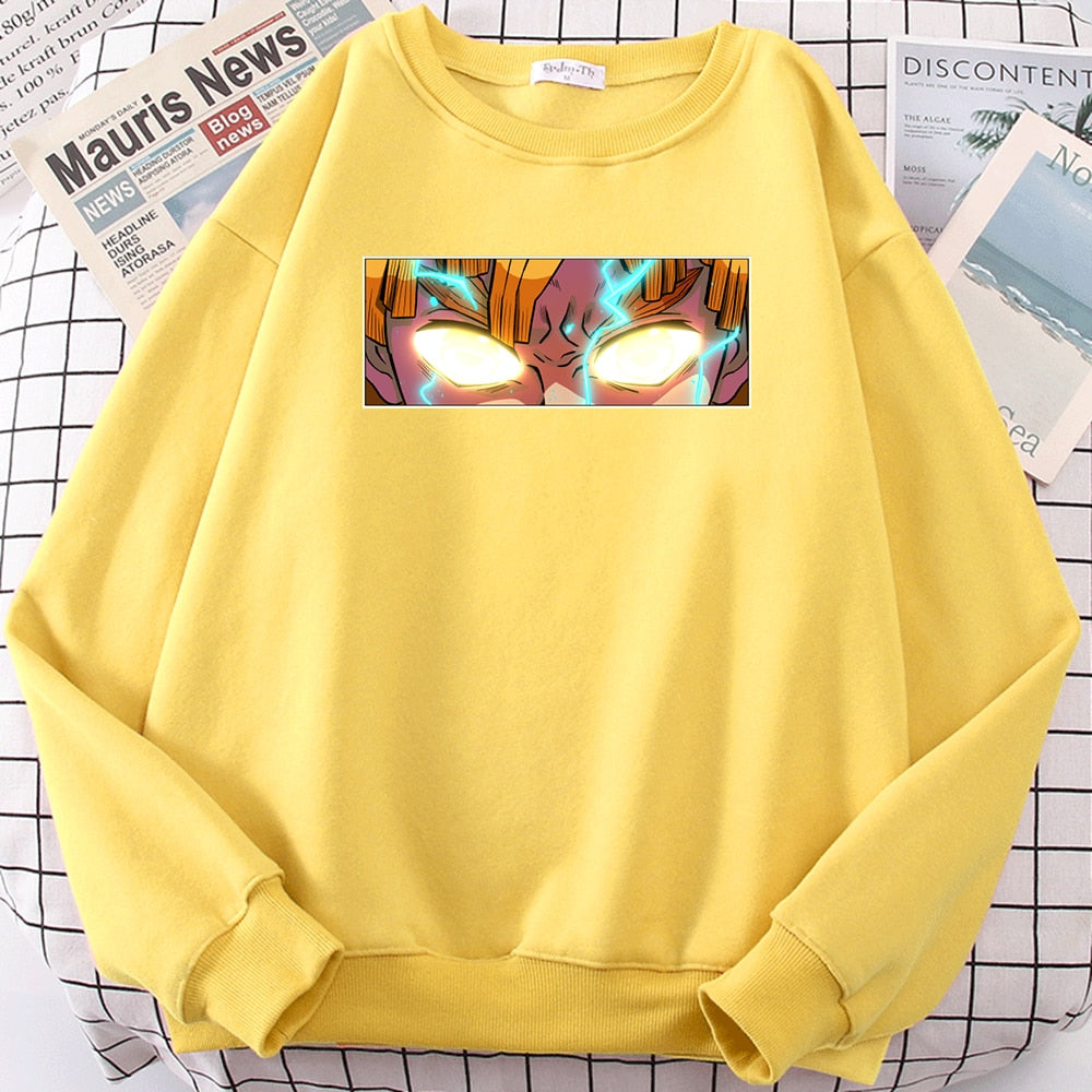 Męska bluza bez kaptura z nadrukiem