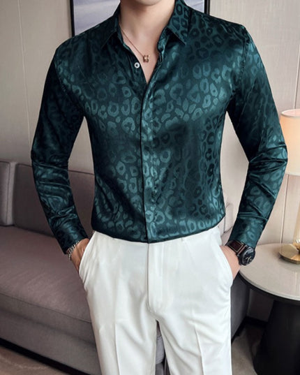 Męska koszula o dopasowanym kroju w zwierzęcy print