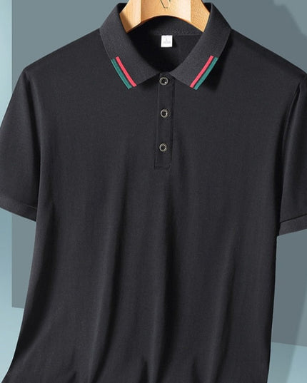 Męska koszulka polo z kolorową wstawką na kołnierzyku