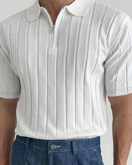 Męska koszulka polo zapinana na suwak