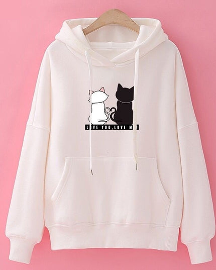 Damska bluza z nadrukiem z kotkami