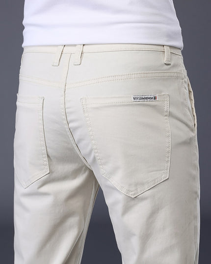 Męskie spodnie eleganckie o prostym kroju