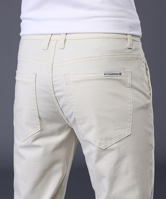 Męskie spodnie eleganckie o prostym kroju