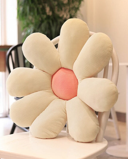 Poduszka dekoracyjna w kształcie stokrotki w jasnych kolorach