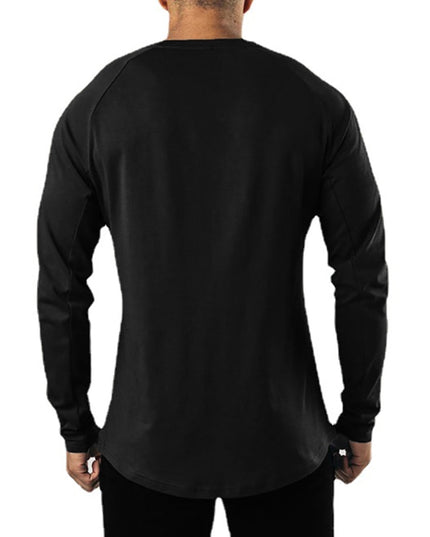 Męska koszulka z długim rękawem klasyczna z guzikami