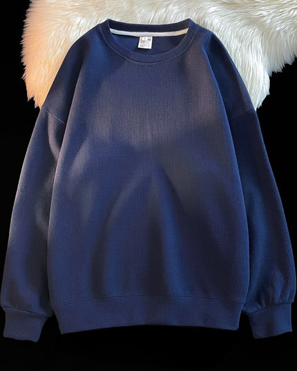 Męska bluza bez kaptura z materiału z fakturą