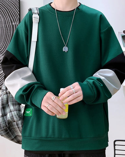 Męska bluza bez kaptura trzykolorowa