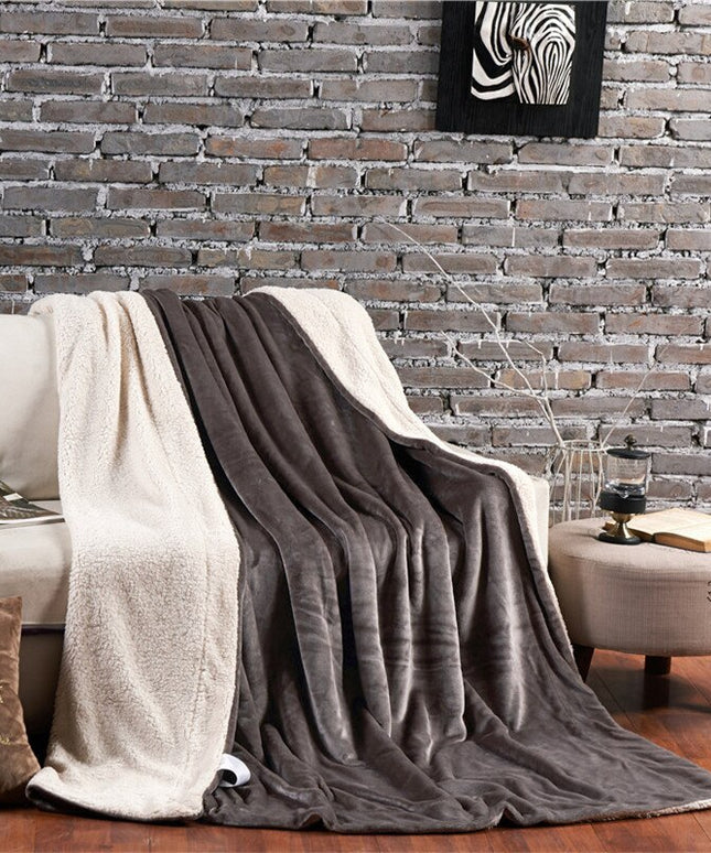 Miękki koc dwustronny gładki