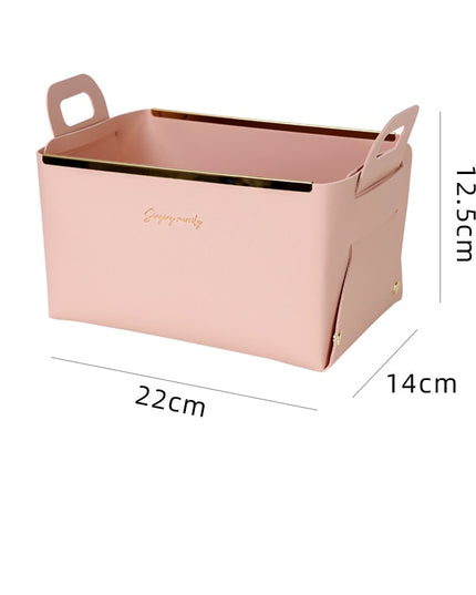 Organizer skórzane pojemne pudełko