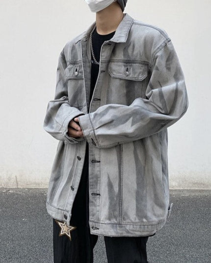 Męska kurtka jeansowa klasyczna oversize