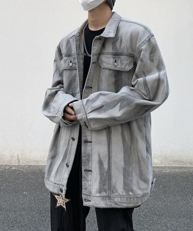 Męska kurtka jeansowa klasyczna oversize