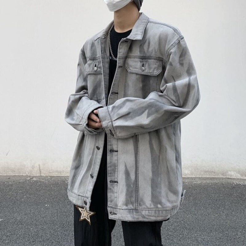 Męska kurtka jeansowa klasyczna oversize