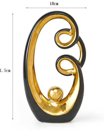 Figurka dekoracyjna ceramiczna abstrakcyjny wzór